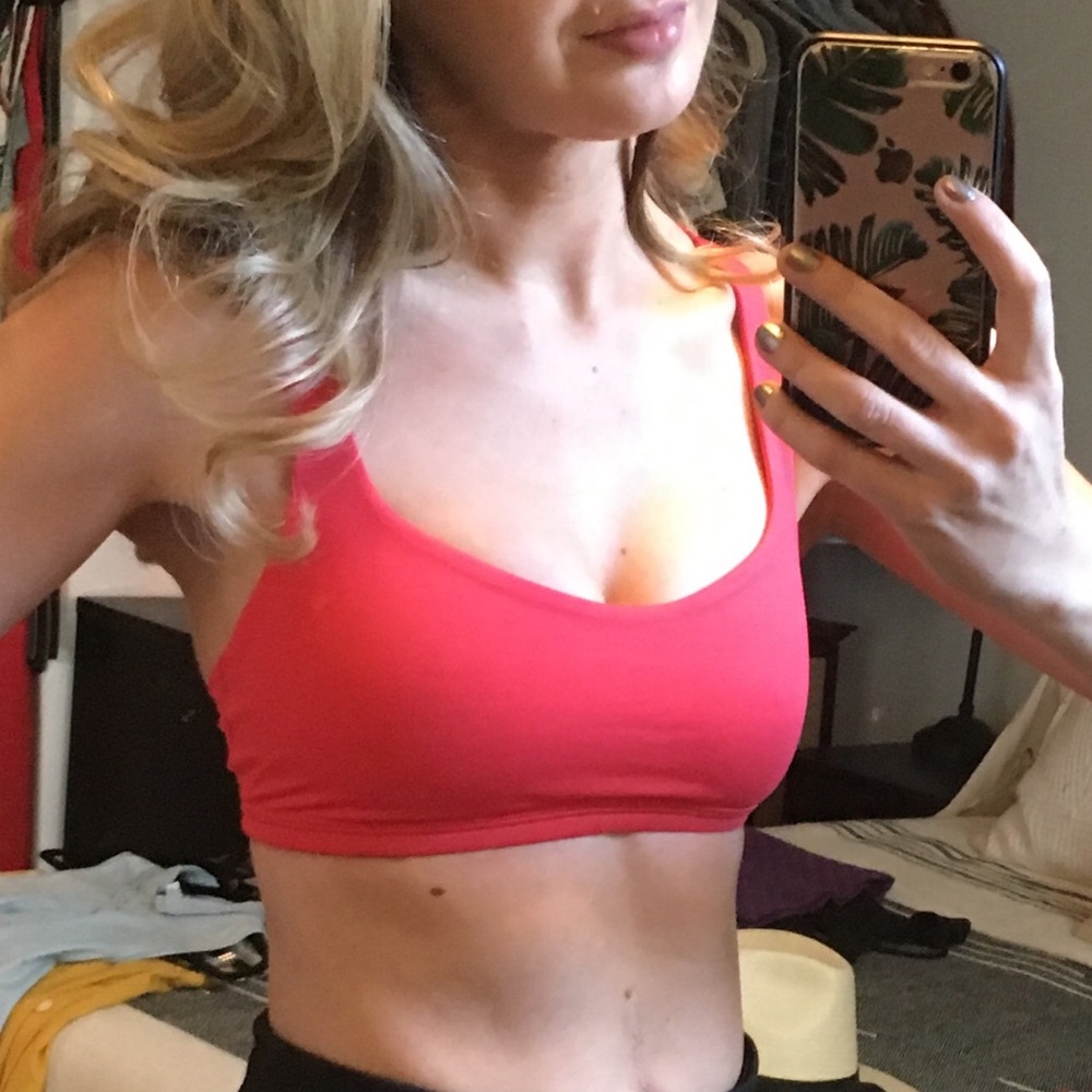 Pink Lululemon Sports Bra Size 4